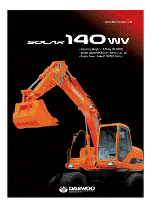 Excavatrice sur pneus Doosan Solar 140 W-V