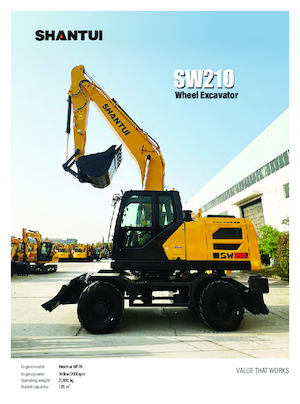 Excavatrice sur pneus Shantui SW210