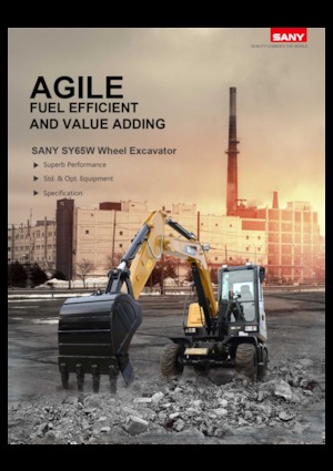 Excavatrice sur pneus Sany SY65W