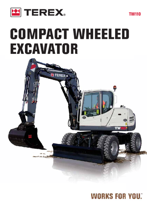 Excavatrice sur pneus Terex TW 110
