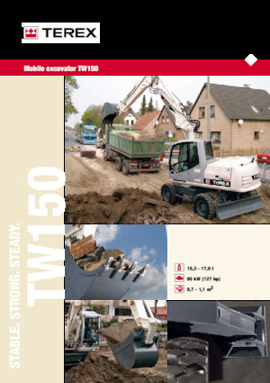 Excavatrice sur pneus Terex TW150