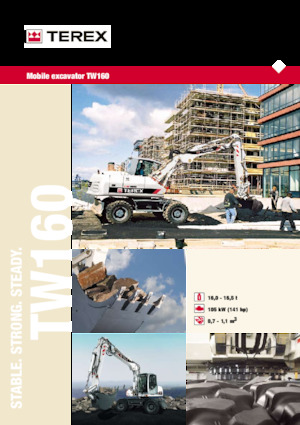 Excavatrice sur pneus Terex TW160