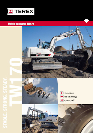 Excavatrice sur pneus Terex TW170