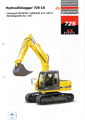 Excavatrice sur pneus Furukawa W 725 LS-tronic