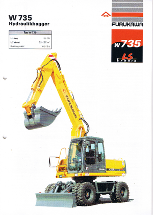 Excavatrice sur pneus Furukawa W 735 LS-tronic