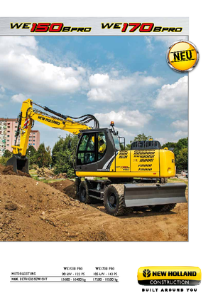 Excavatrice sur pneus New Holland WE170B pro