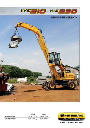 Excavatrice sur pneus New Holland WE210