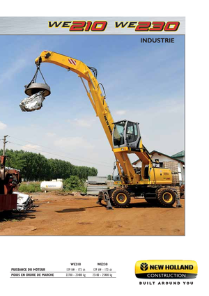 Excavatrice sur pneus New Holland WE210
