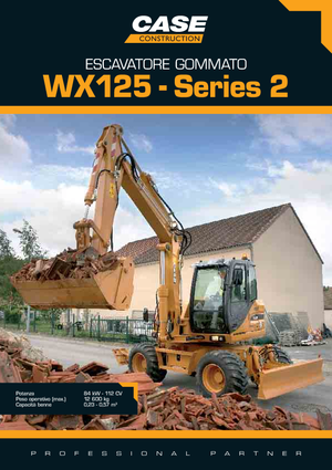 Excavatrice sur pneus Case WX 125 S-3