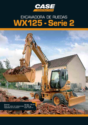 Excavatrice sur pneus Case WX 125 S-3