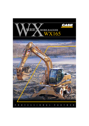 Excavatrice sur pneus Case WX 165 PL