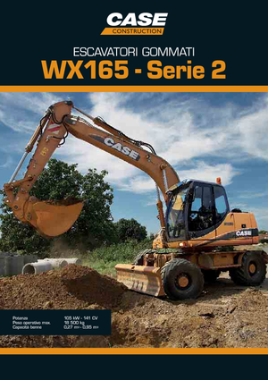 Excavatrice sur pneus Case WX 165 S-2