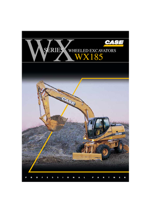 Excavatrice sur pneus Case WX 185