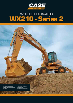 Excavatrice sur pneus Case WX 210 S-3