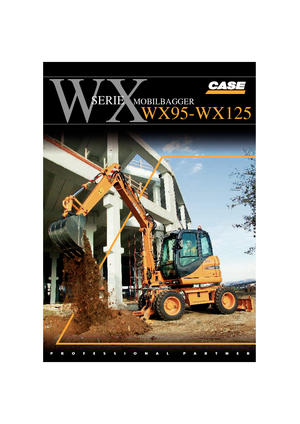 Excavatrice sur pneus Case WX 125