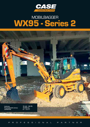 Excavatrice sur pneus Case WX 95 S-2