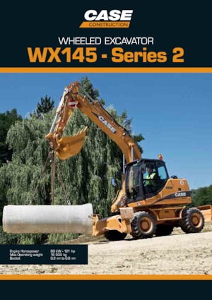 Excavatrice sur pneus Case WX145 S-3