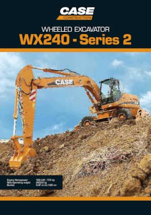 Excavatrice sur pneus Case WX240 S-2