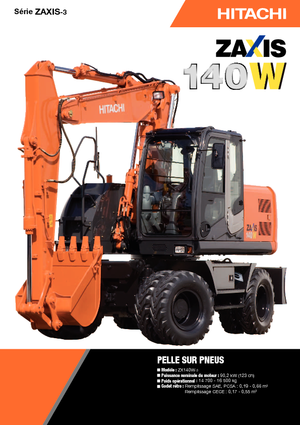 Excavatrice sur pneus Hitachi ZX 140 W 3
