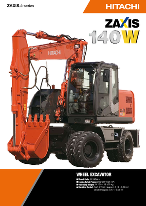 Excavatrice sur pneus Hitachi ZX 140 W 3
