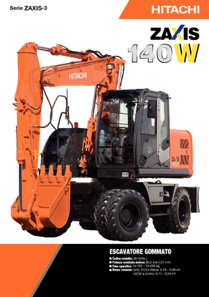 Excavatrice sur pneus Hitachi ZX 140 W 3