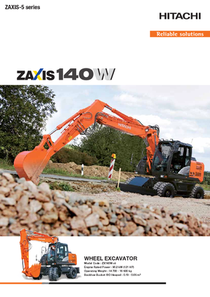 Excavatrice sur pneus Hitachi ZX 140 W 5