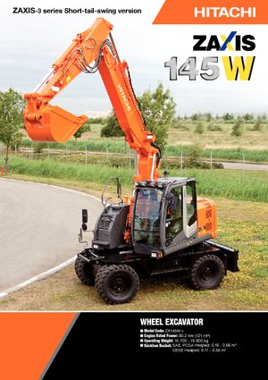 Excavatrice sur pneus Hitachi ZX 145 W 3