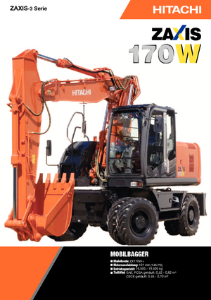 Excavatrice sur pneus Hitachi ZX 170 W-3
