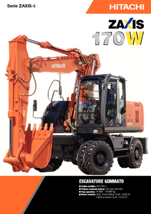 Excavatrice sur pneus Hitachi ZX 170 W-3