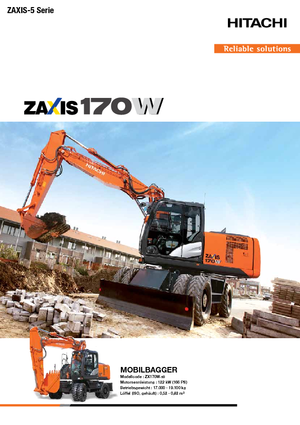 Excavatrice sur pneus Hitachi ZX170W-5