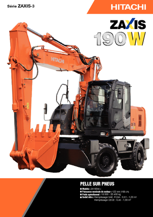 Excavatrice sur pneus Hitachi ZX 190 W 3