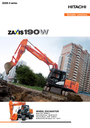 Excavatrice sur pneus Hitachi ZX190W-5
