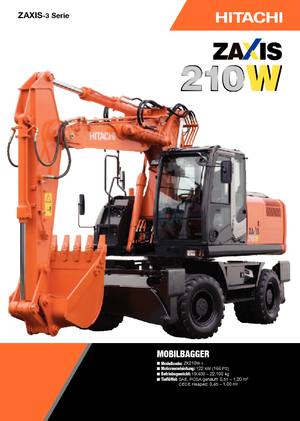 Excavatrice sur chenilles Hitachi ZX 210 W 3
