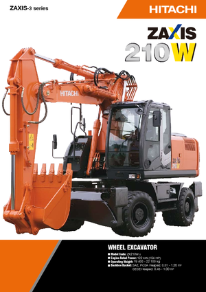Excavatrice sur chenilles Hitachi ZX 210 W 3