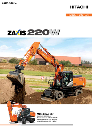 Excavatrice sur chenilles Hitachi ZX220W-5B
