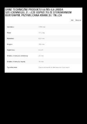 Godet pour chargeuses sur pneus Caterpillar 0.6 m3