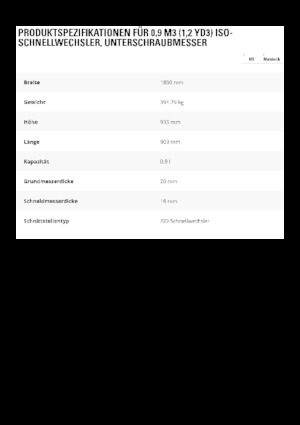 Godet pour chargeuses sur pneus Caterpillar 0,9 m3