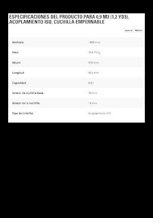Godet pour chargeuses sur pneus Caterpillar 0,9 m3