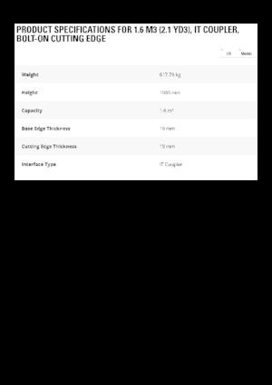 Godet pour chargeuses sur pneus Caterpillar 1,6 m3