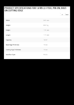 Godet pour chargeuses sur pneus Caterpillar 1,8 m3
