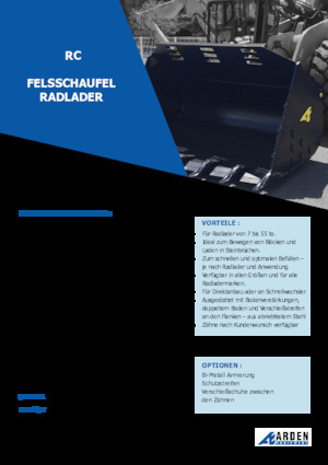 Godet pour chargeuses sur pneus Arden L61RC