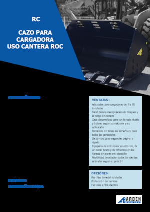 Godet pour chargeuses sur pneus Arden L51RC