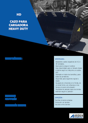 Godet pour chargeuses sur pneus Arden L71HD