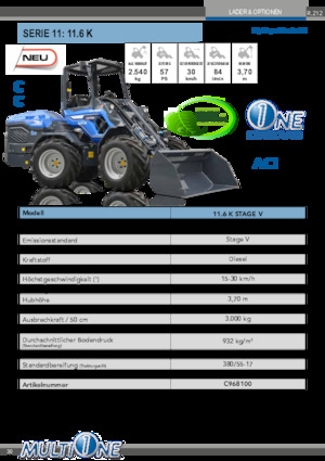 Chargeuses sur pneus Multione 11.6 K 