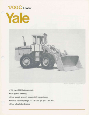 Chargeuses sur pneus Yale 1700C