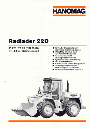 Chargeuses sur pneus Hanomag 22 D