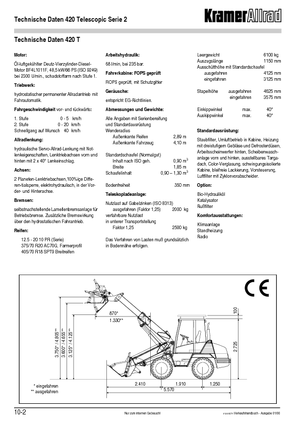 Chargeuses sur pneus Kramer 420 Telescopic Serie 2