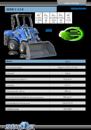 Chargeuses sur pneus Multione 5.3 K 