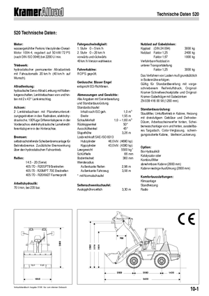 Chargeuses sur pneus Kramer 520