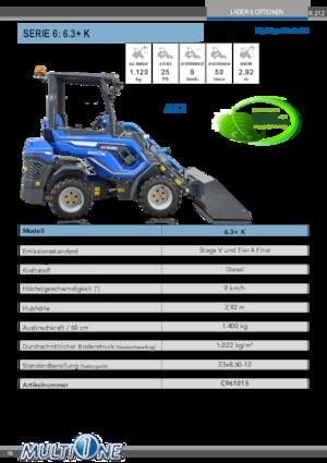 Chargeuses sur pneus Multione 6.3+K